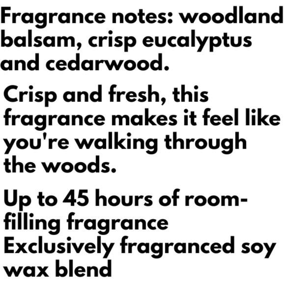 Bath & Body Works Single Wick Candle - Fresh Balsam - Like a walk in the woods - Picture 2 of 2